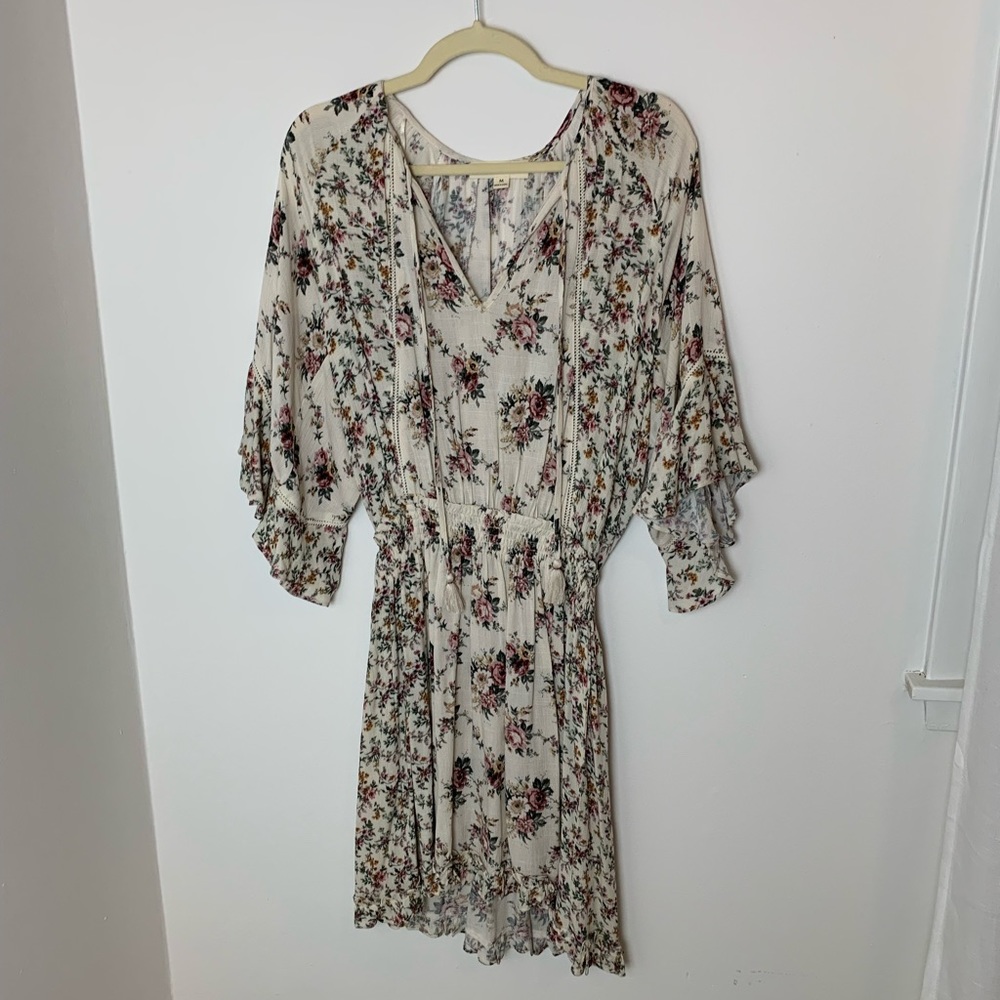 Floral front tie dress